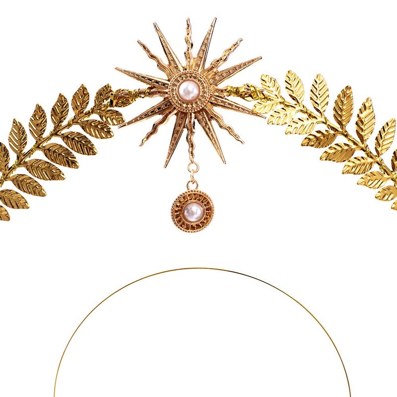 BLESSUME Halo Crown Mary Goddess Headband Women's Halloween Costume Goddess Headpiece (Style 23) - Image 4